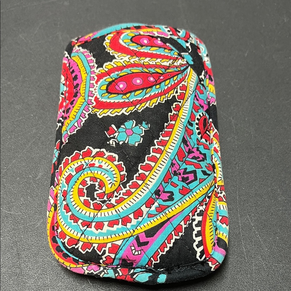Vera Bradley Colorful Paisley Print Pouch Glass Case